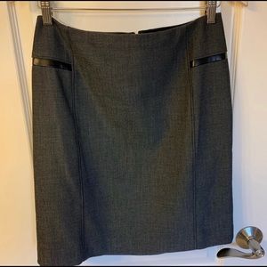 WHBM Grey Luxe Suit Skirt